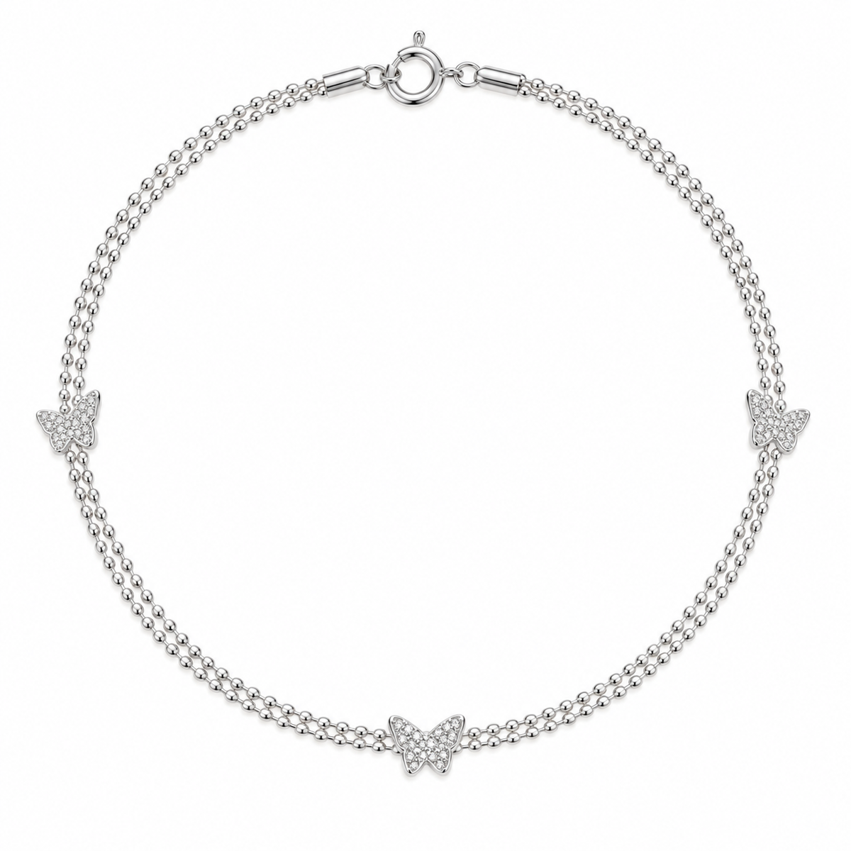 Butterfly Double Chain Anklet