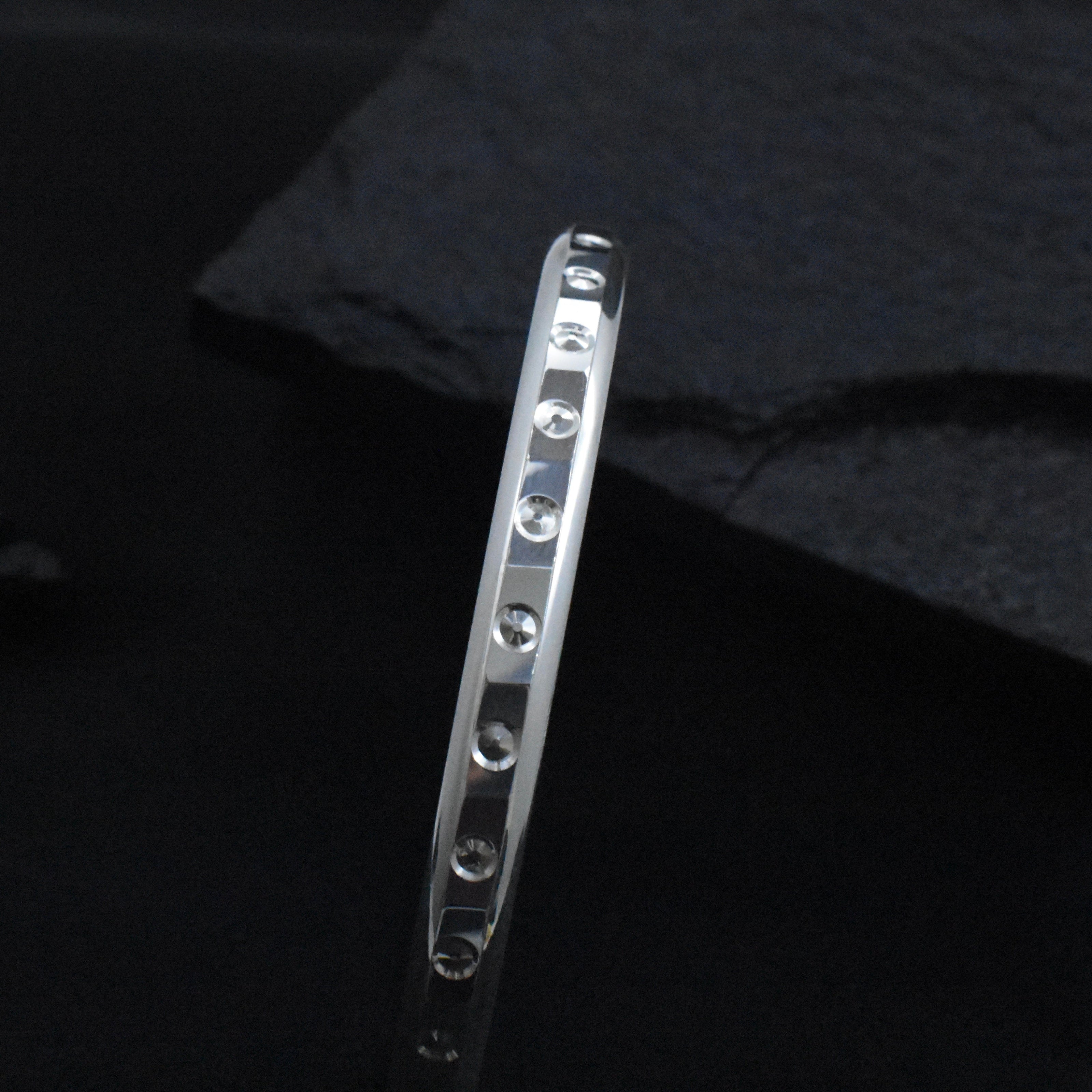 Rivet Stud Design Silver Kada