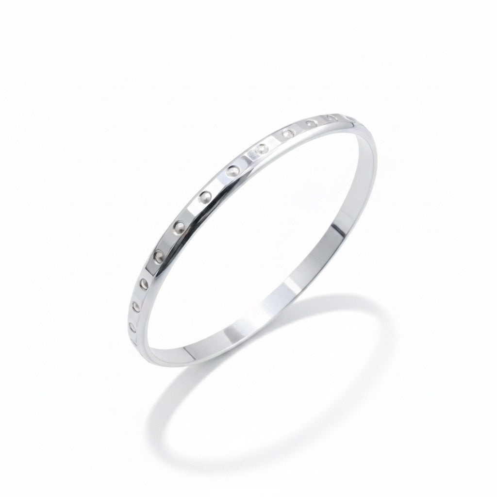 Rivet Stud Design Silver Kada