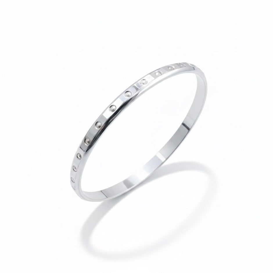 Rivet Stud Design Silver Kada