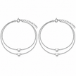 Double Heart Charm Anklet