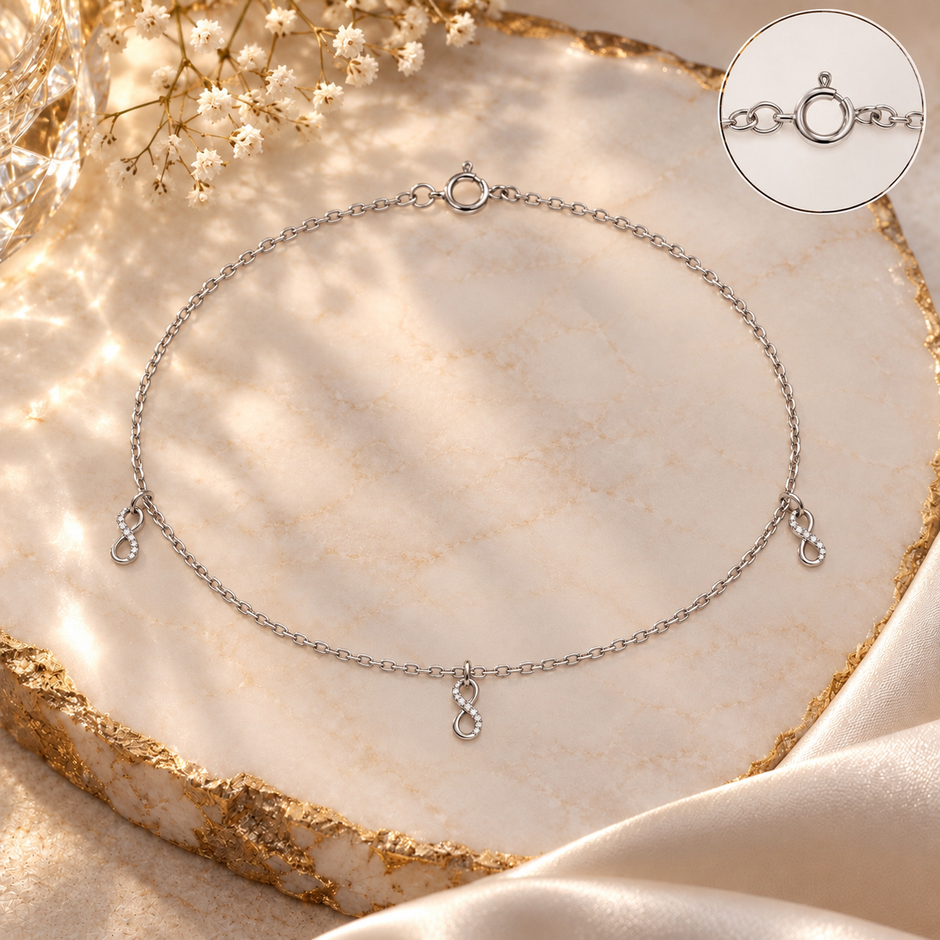 Infinity Charm Chain Anklet