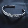 Textured Silver Cuff Bracelet