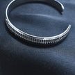 Textured Silver Cuff Bracelet