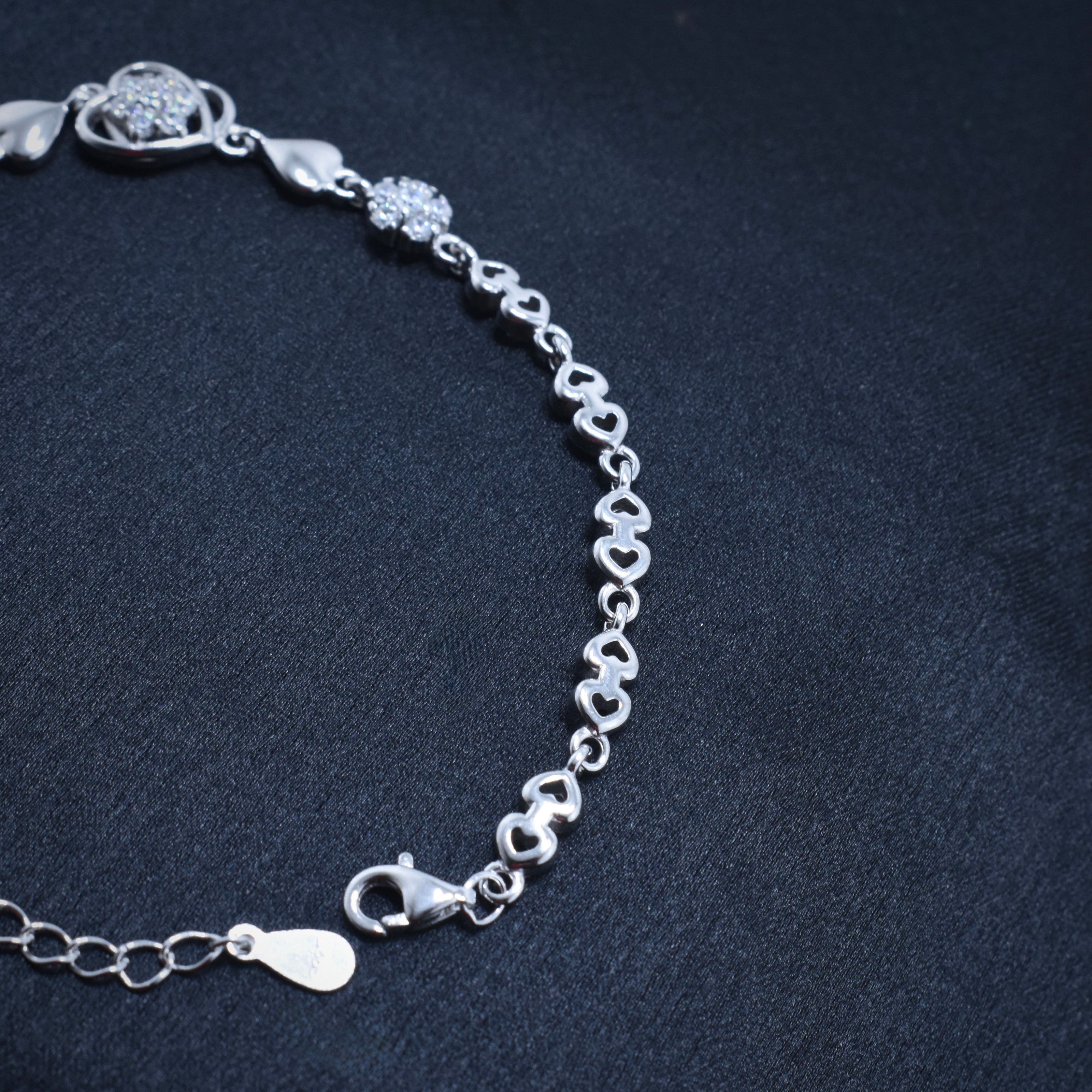 Bloom link silver bracelet