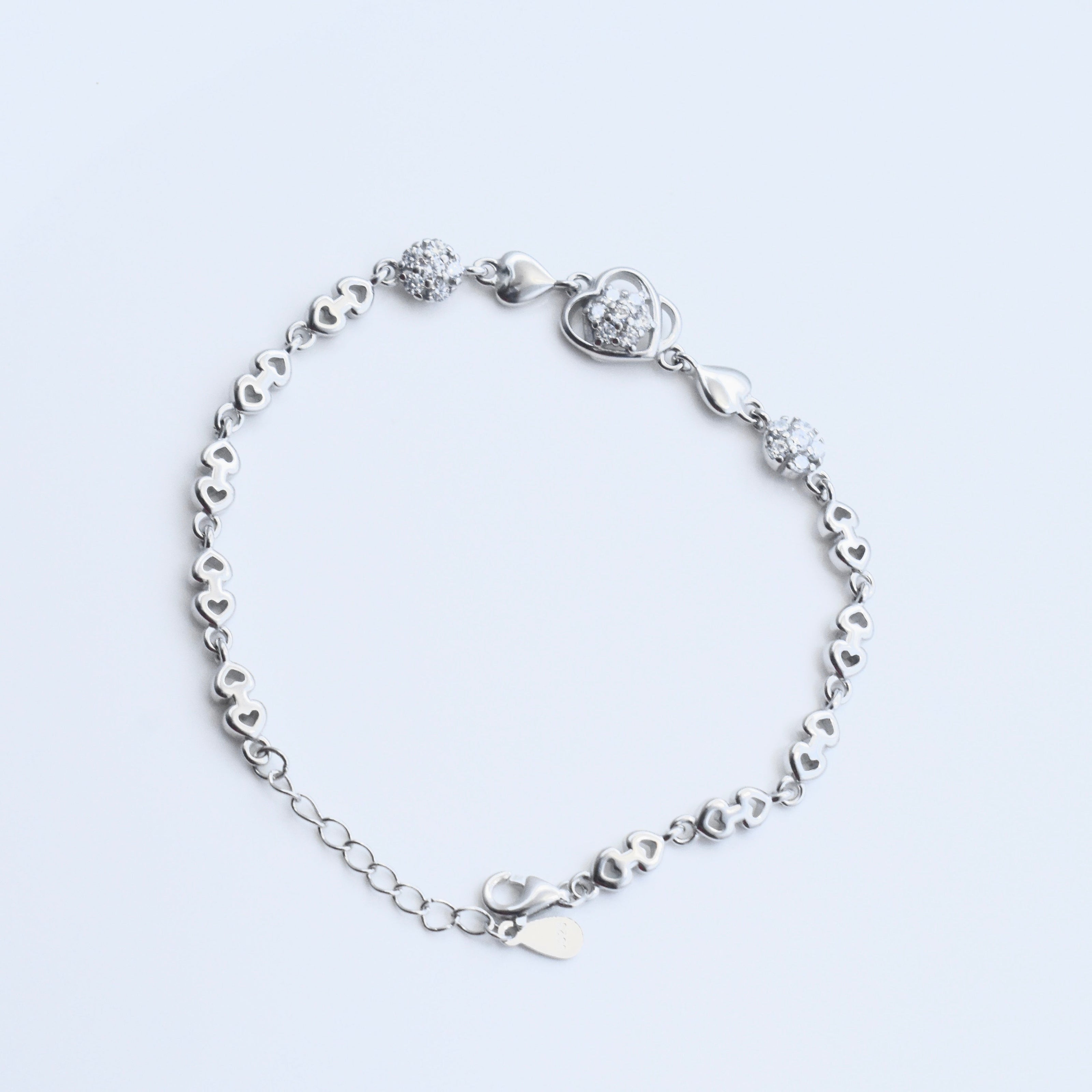 Bloom link silver bracelet