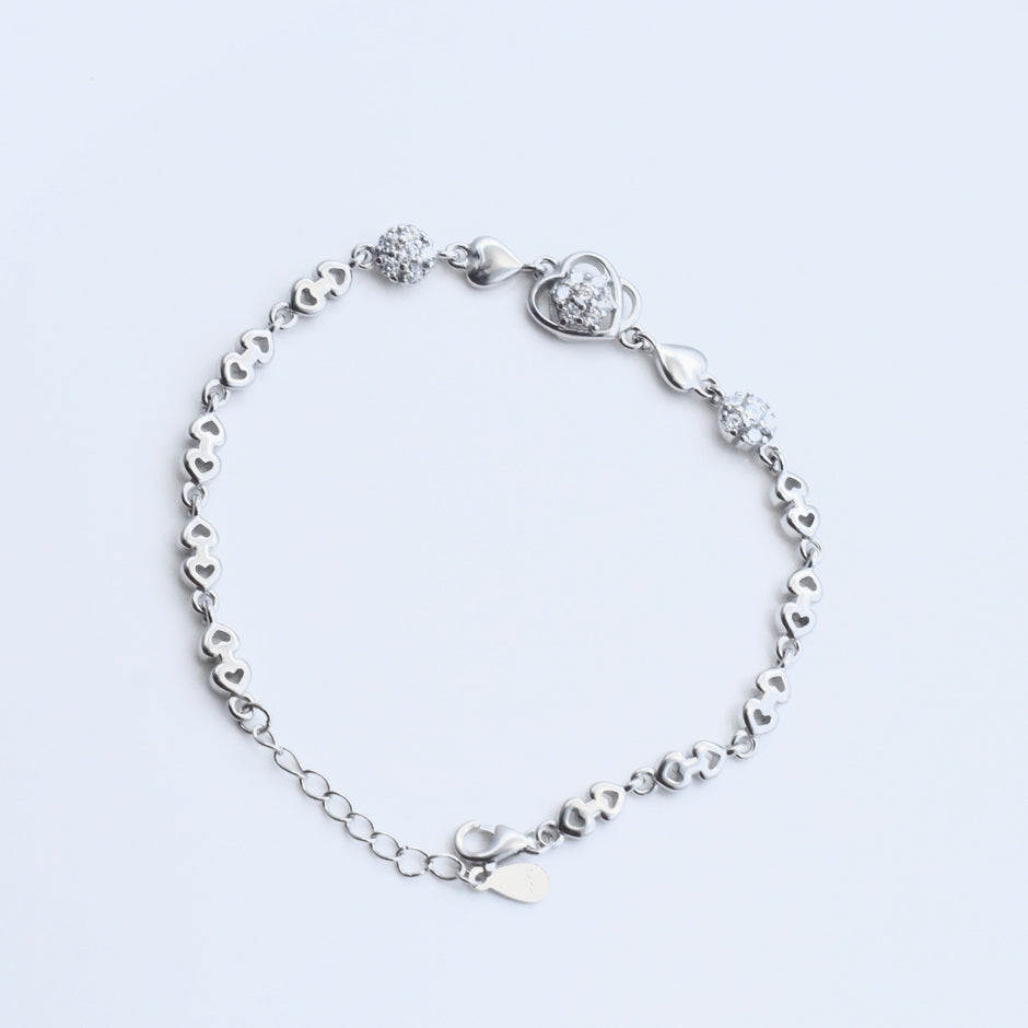 Bloom link silver bracelet