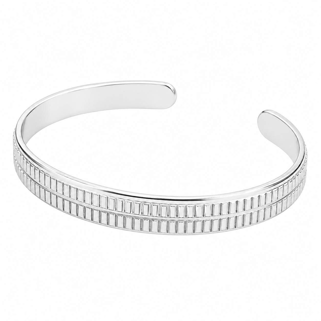 Grooved Line Cuff Kada Bracelet