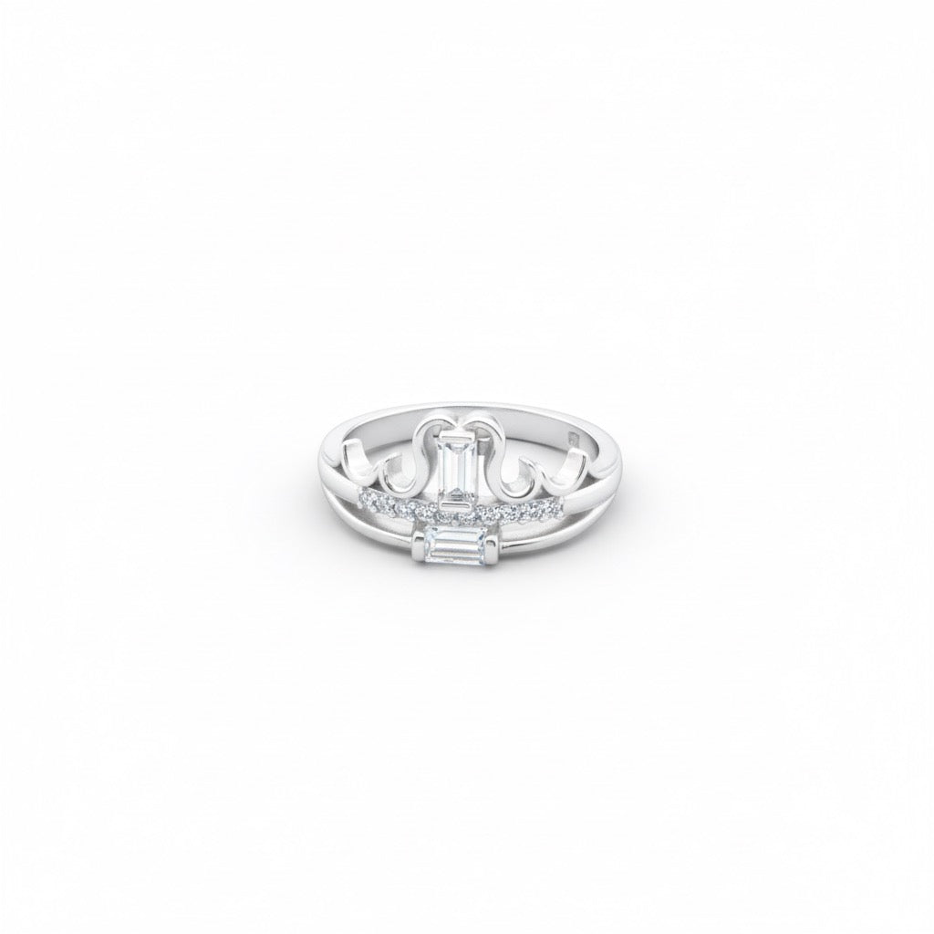 Baguette Diamond Designer Band Ring
