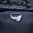 Bezel-Set Bypass Solitaire Statement Ring