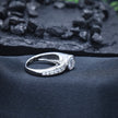 Bezel-Set Bypass Solitaire Statement Ring