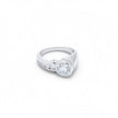 Bezel-Set Bypass Solitaire Statement Ring