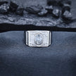 Oval Medallion Geometric Statement Ring
