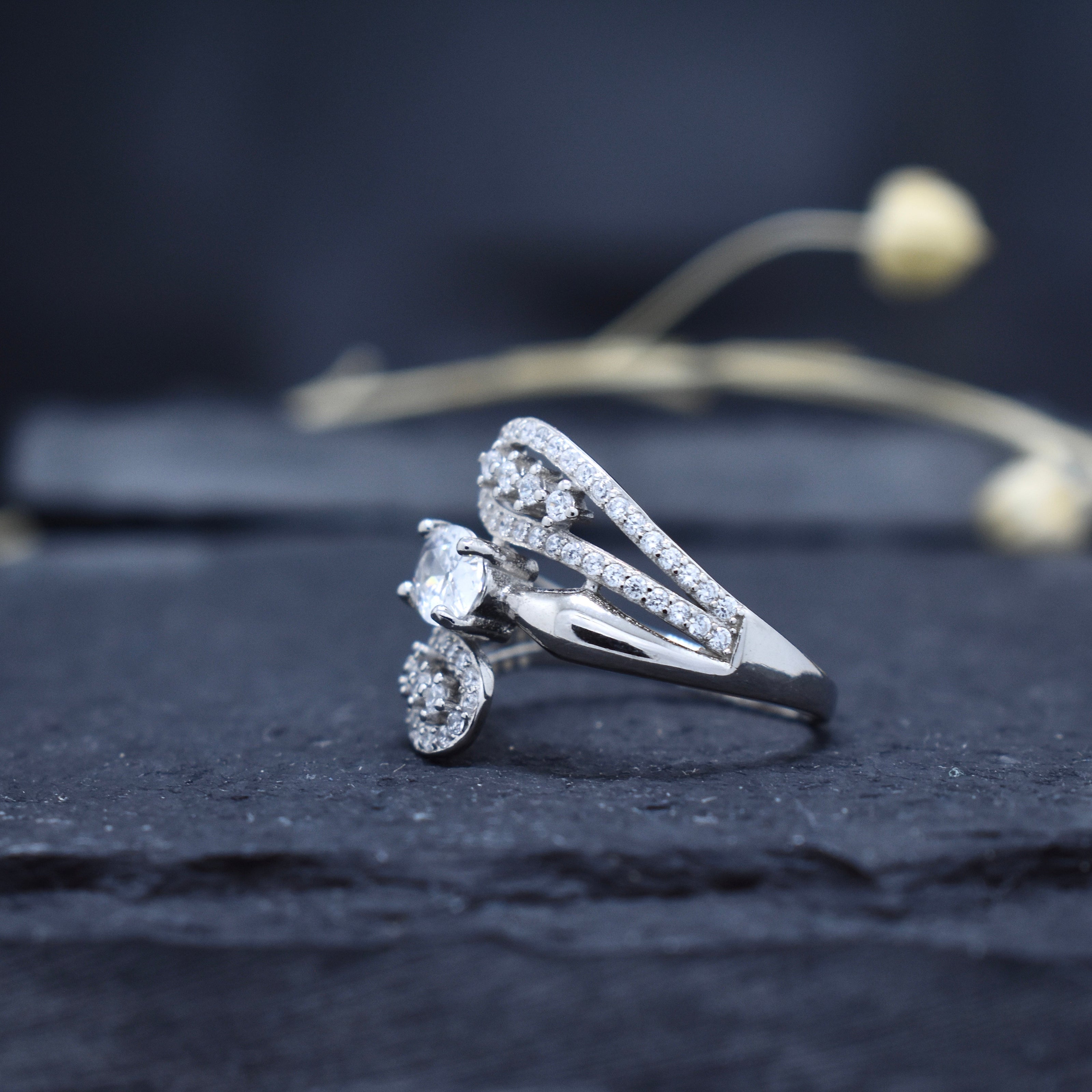 Silver Radiant Cluster Ring