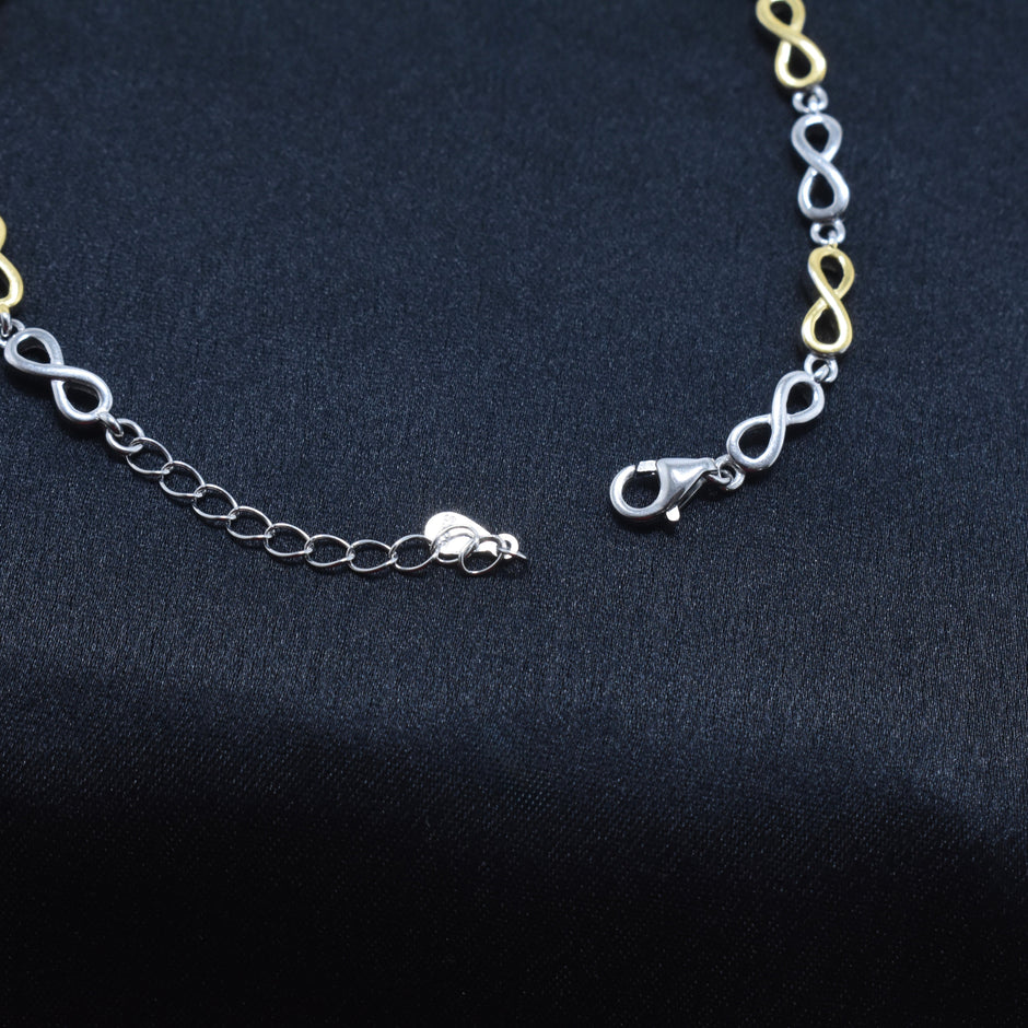 Glossy Twist Silver Bracelet