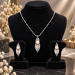 Leaf Pearl Pendant Set