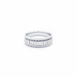 Diamond Accent Rope Edge Band Silver Ring