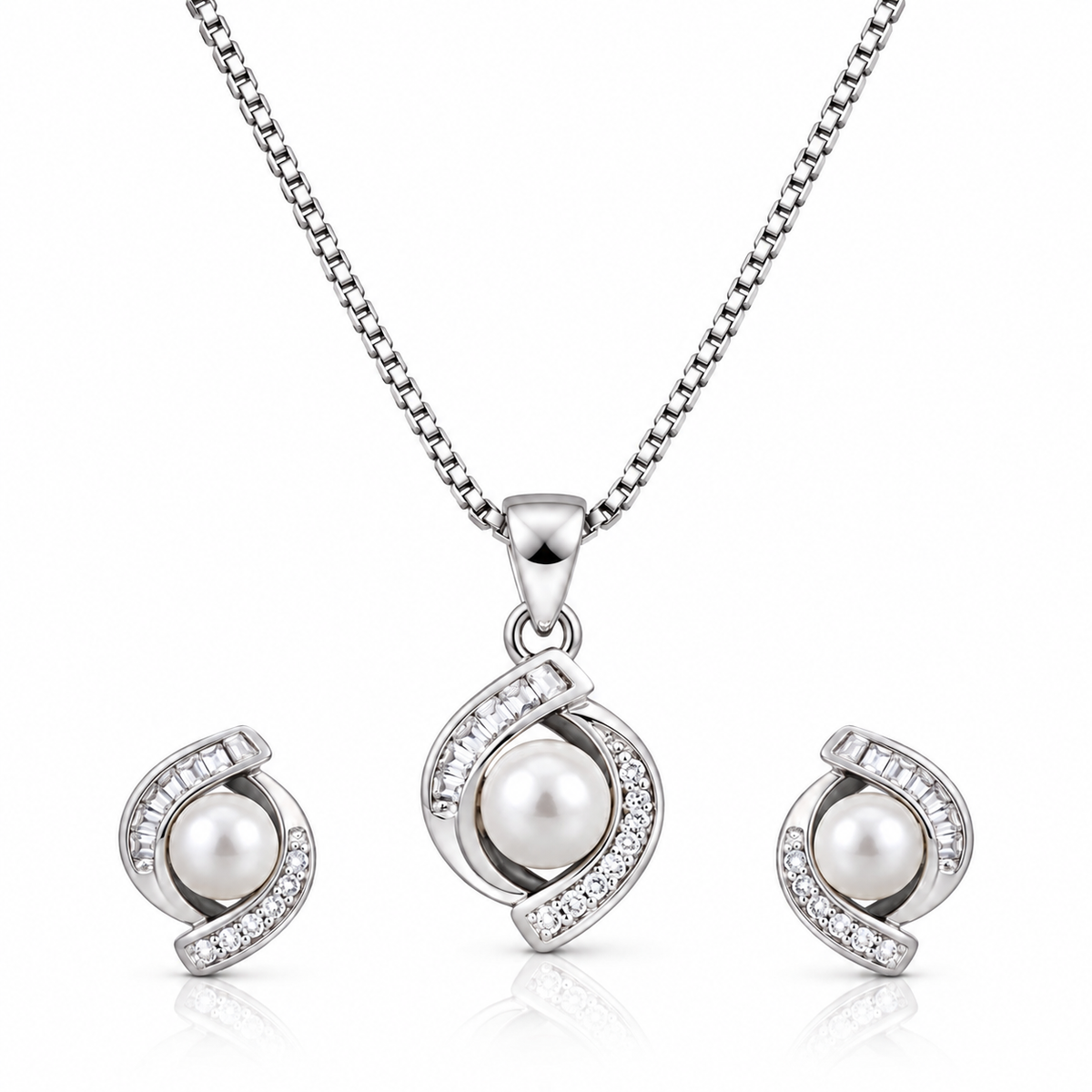 Pearl Swirl Pendant Set