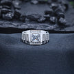Architectural Square Solitaire Statement Ring