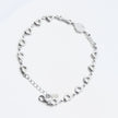 Heart Line Charm Silver Bracelet