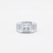 Architectural Square Solitaire Statement Ring