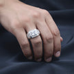 Architectural Square Solitaire Statement Ring