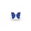 Blue Zircon Butterfly Statement Ring
