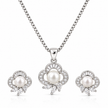 Pearl Floral Pendant Set