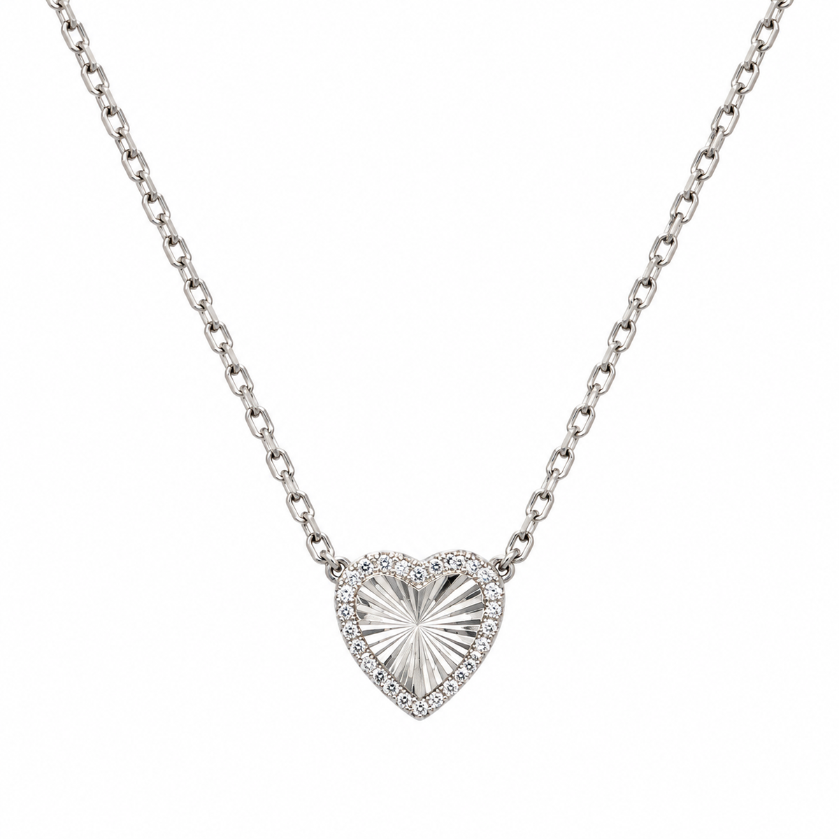 Heart Radiant Pendant Necklace