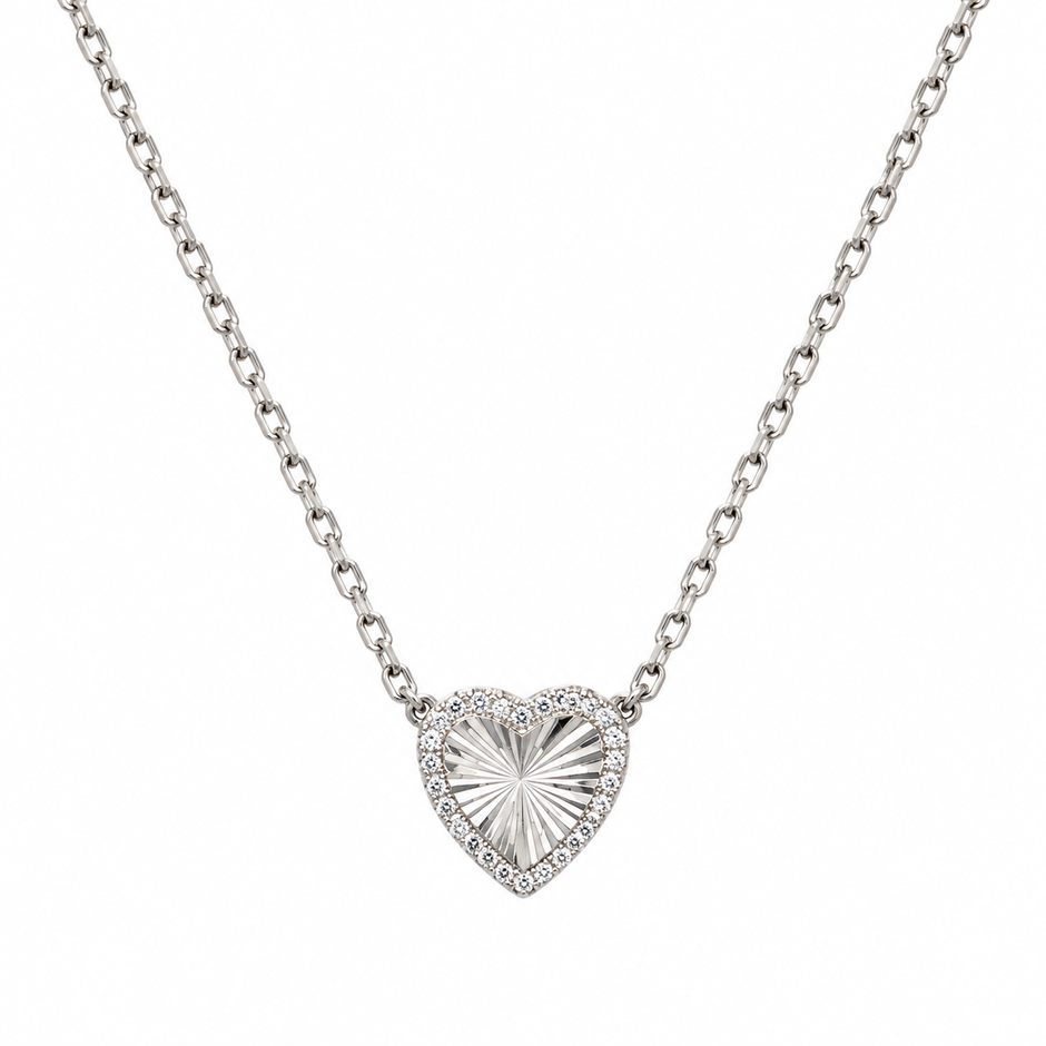 Heart Radiant Pendant Necklace