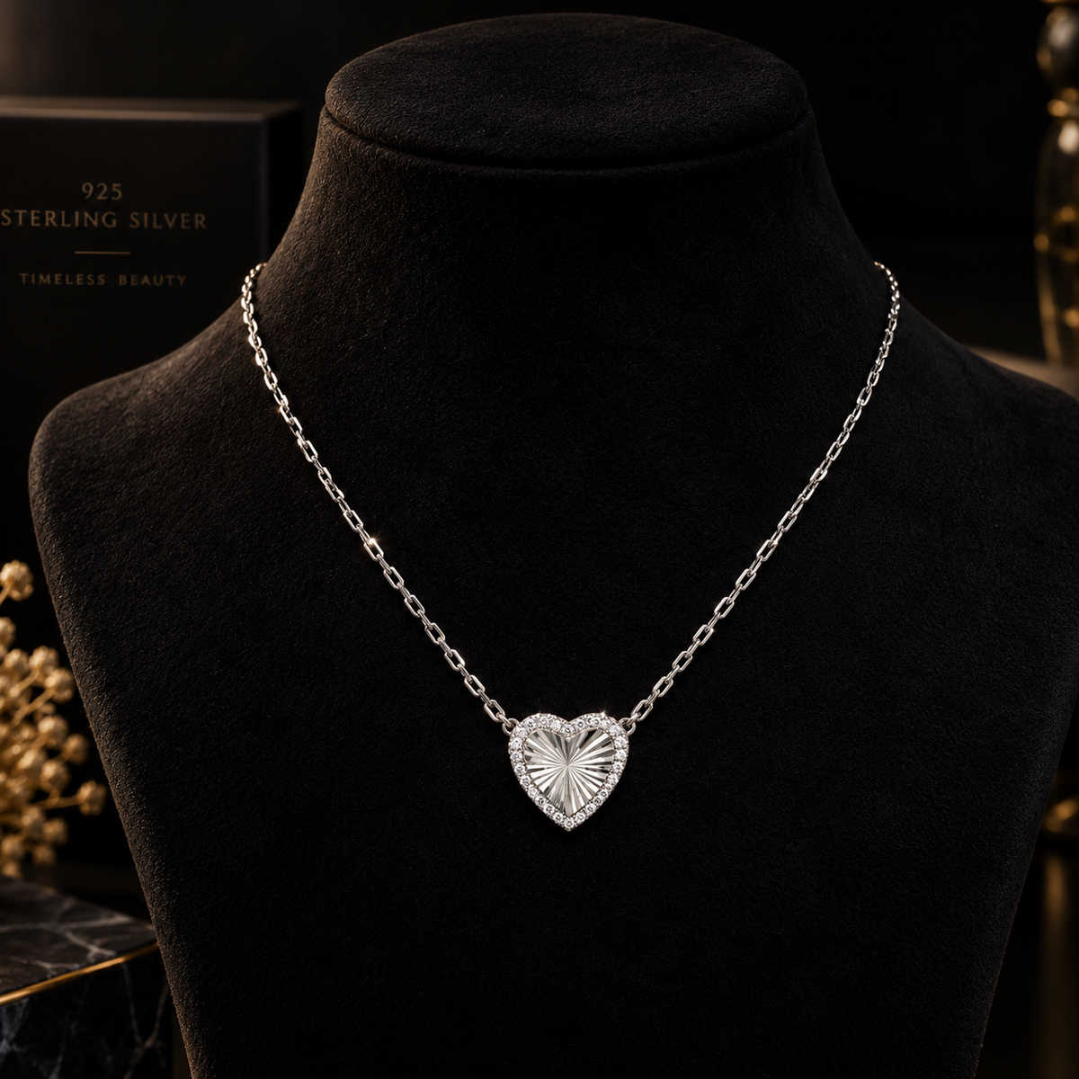 Heart Radiant Pendant Necklace