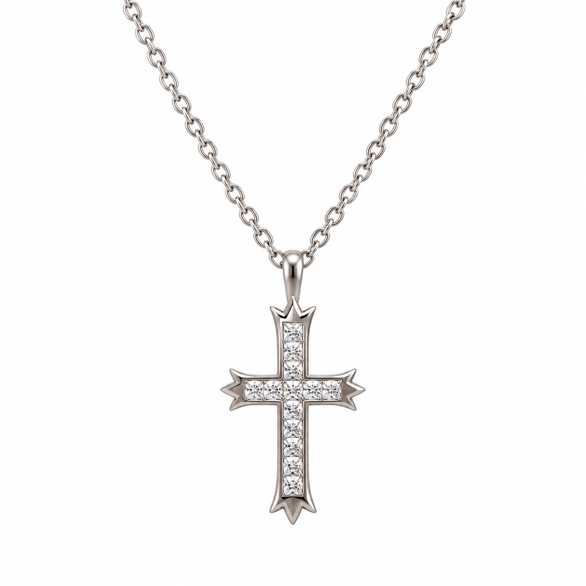 Crystal Cross Pendant Necklace