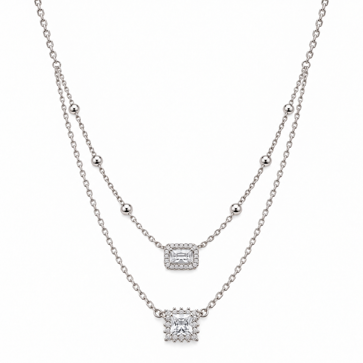 Double Layer Crystal Necklace