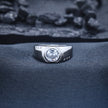 Circular Solitaire Bezel-Set Statement Ring