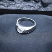 Circular Solitaire Bezel-Set Statement Ring