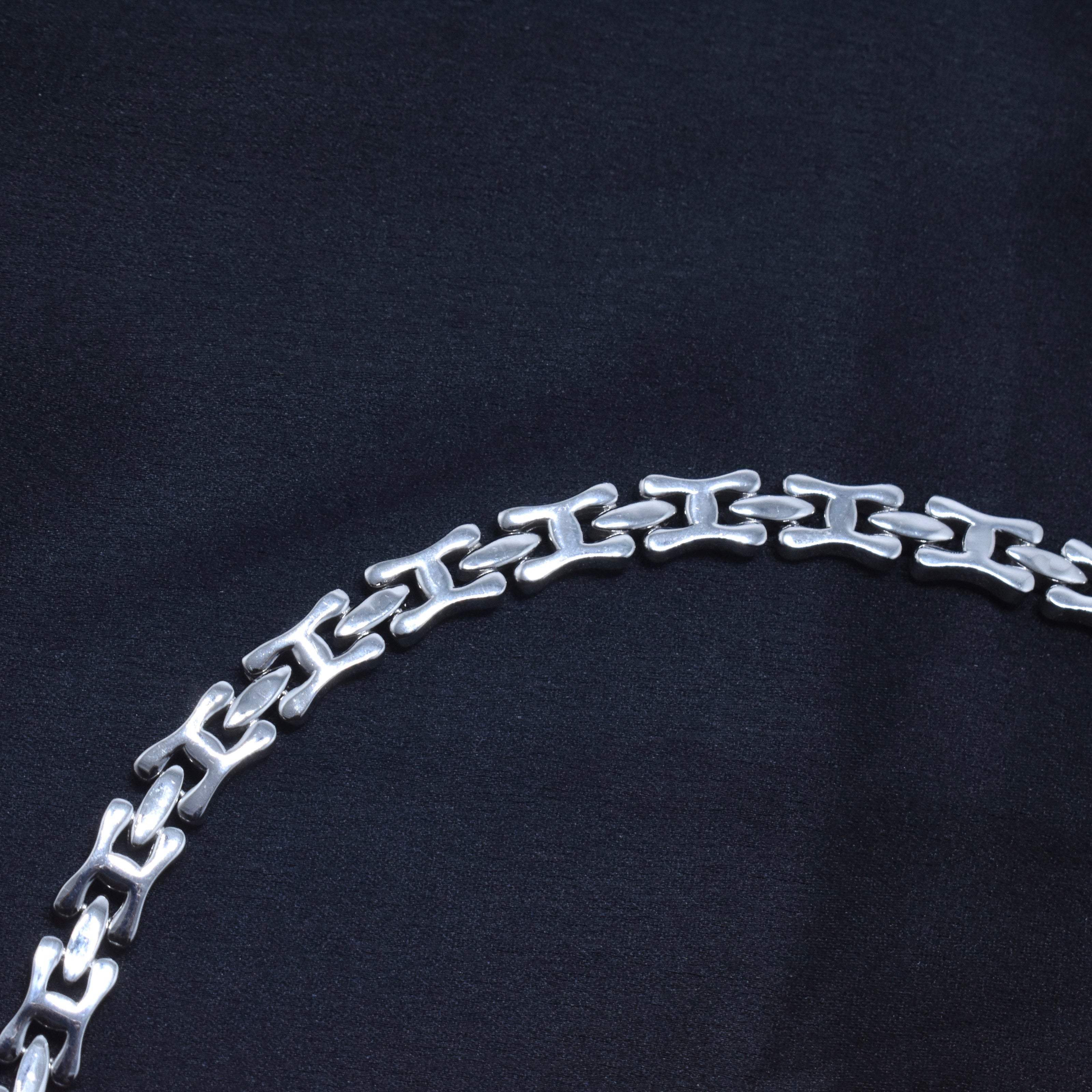 Polished Link Silver Bracelet