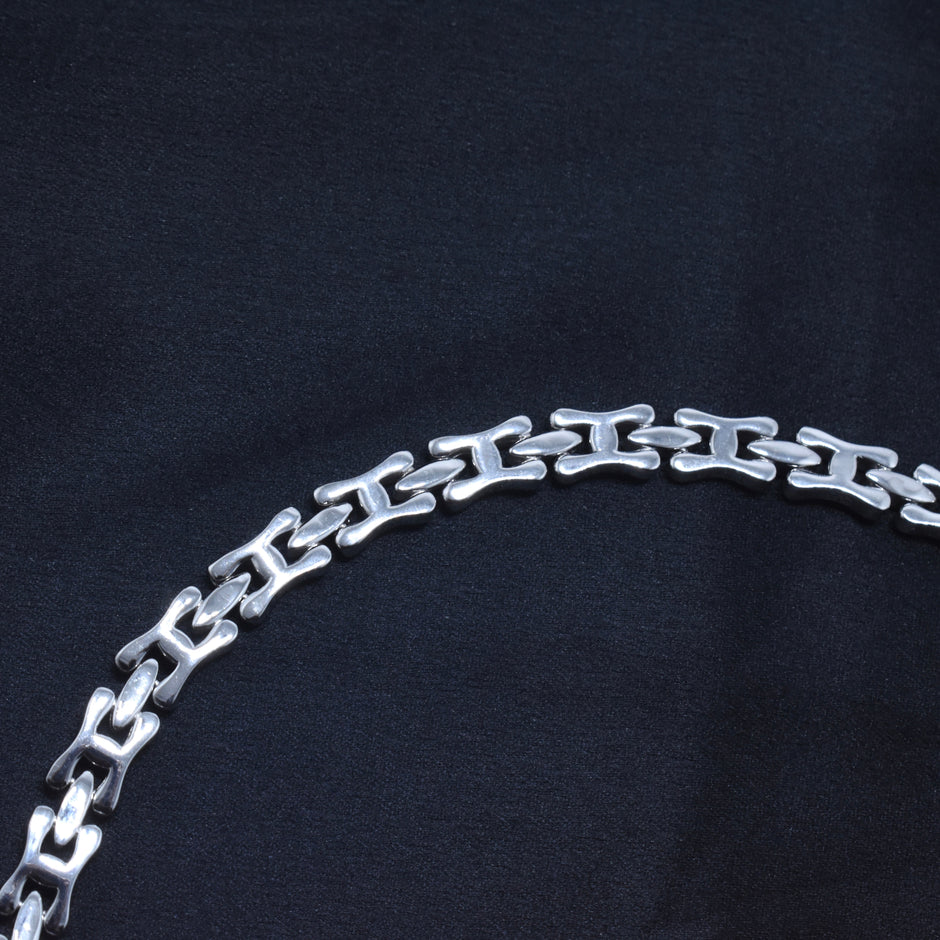 Polished Link Silver Bracelet