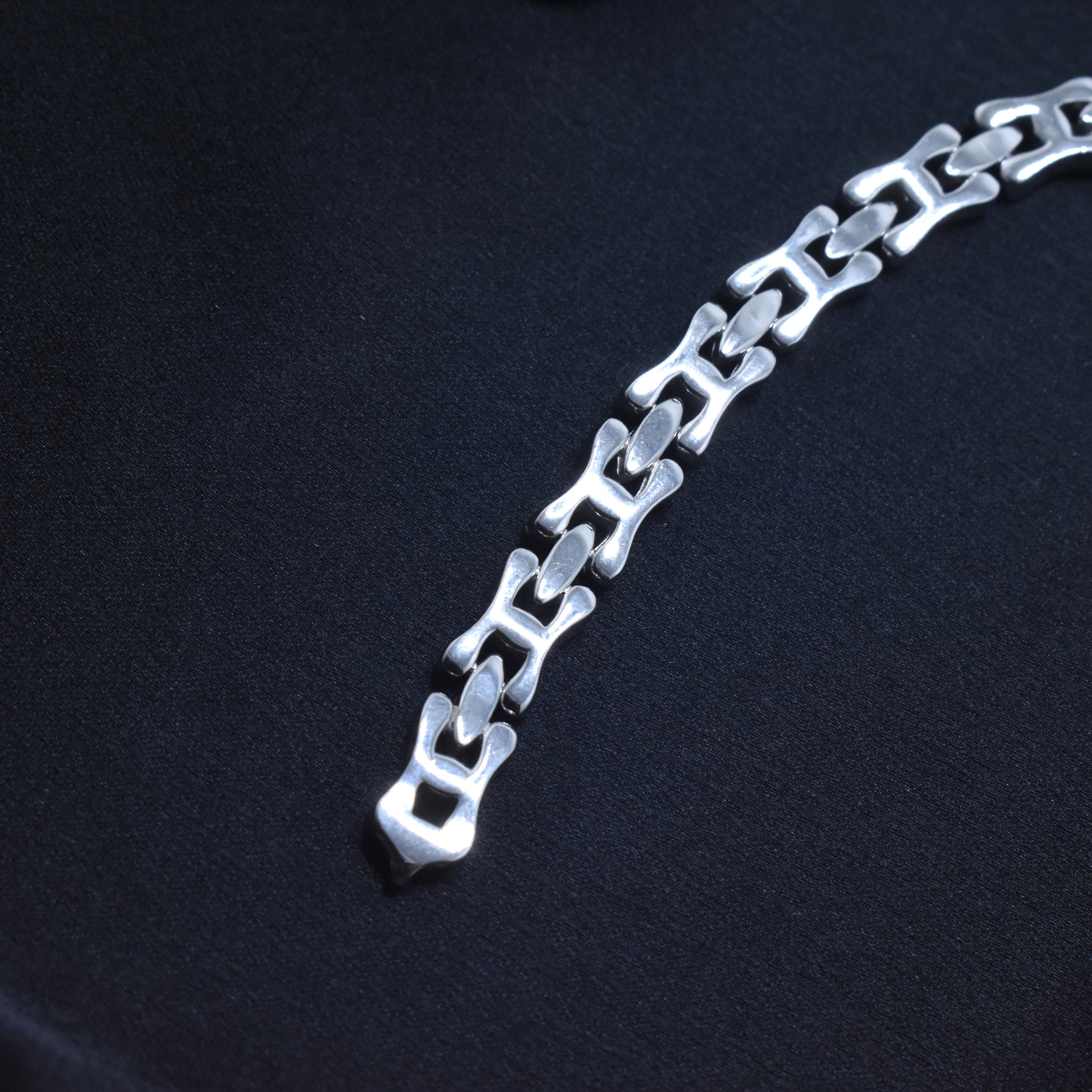 Polished Link Silver Bracelet