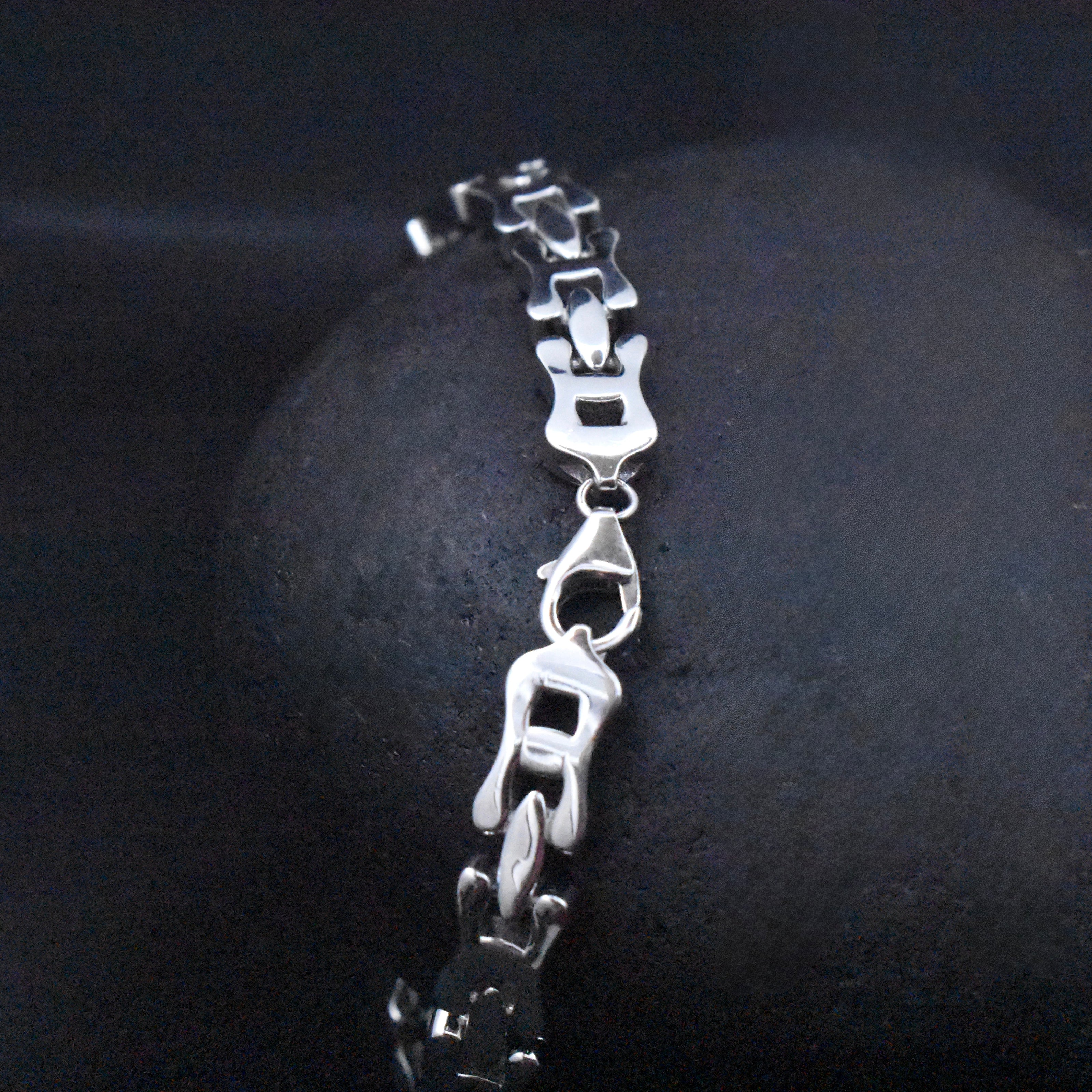 Polished Link Silver Bracelet