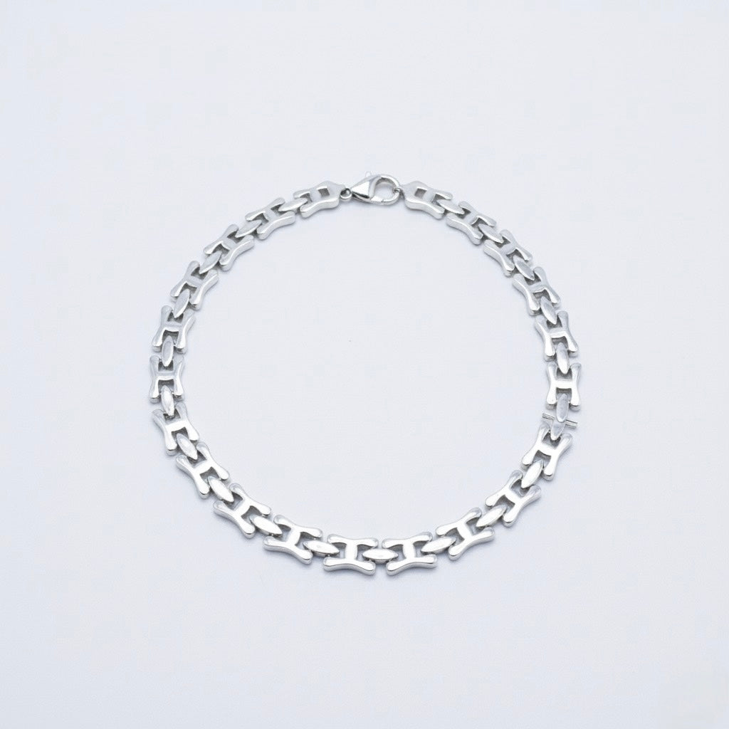 Polished Link Silver Bracelet