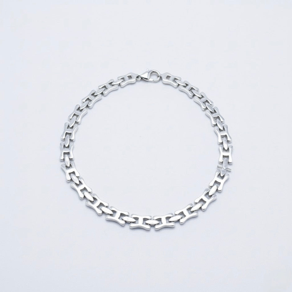 Polished Link Silver Bracelet