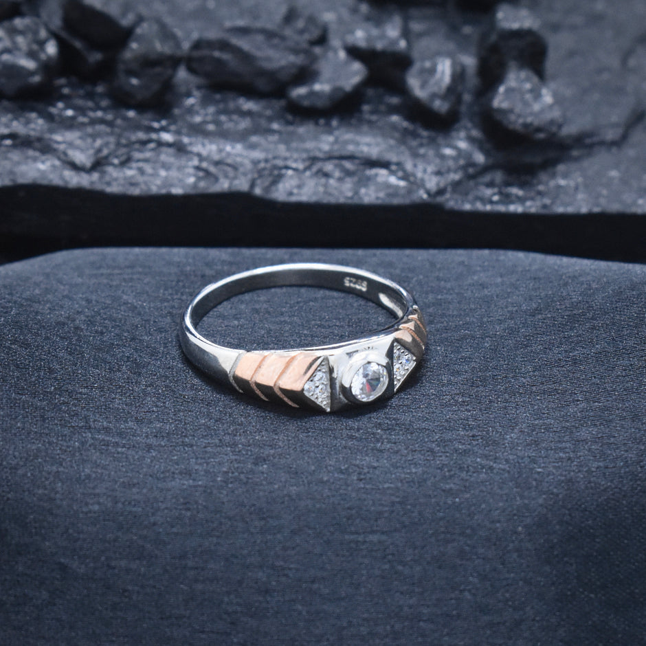 Regal Dual-Tone 925 Silver Ring