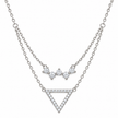 Layered Triangle Pendant Necklace