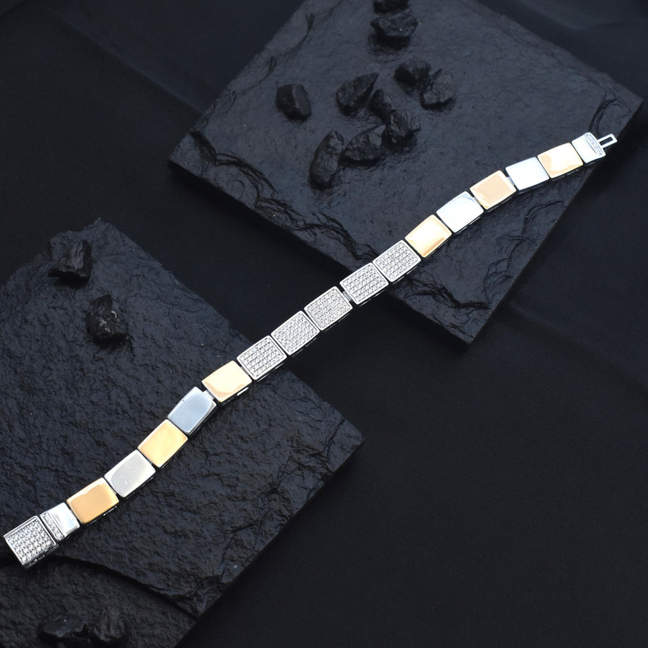 Block Shine Silver Bracelet