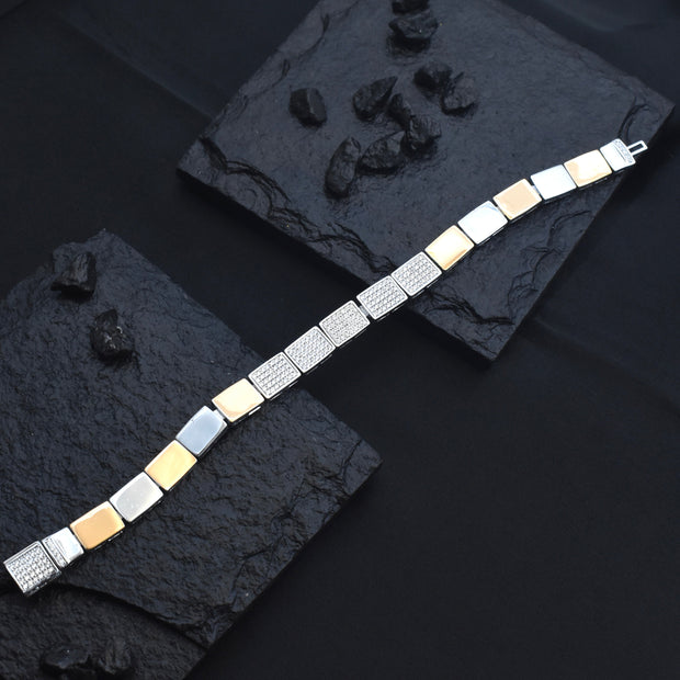 Block Shine Silver Bracelet