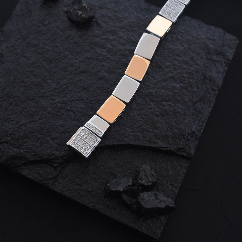 Block Shine Silver Bracelet