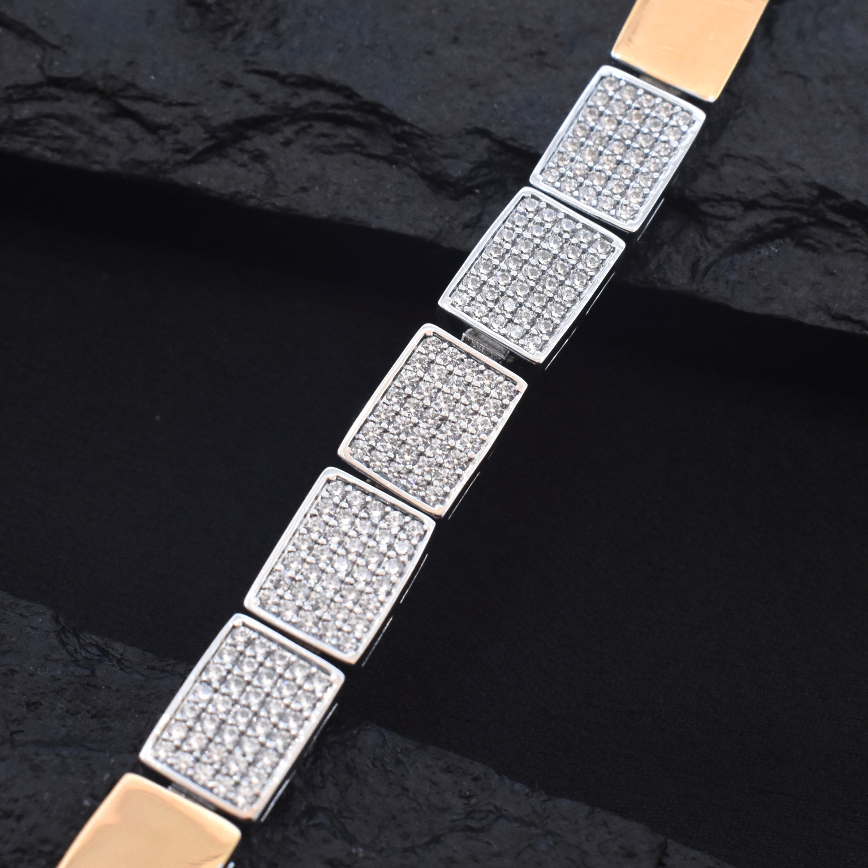 Block Shine Silver Bracelet