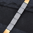 Dual Tone Iced Block Bracelet