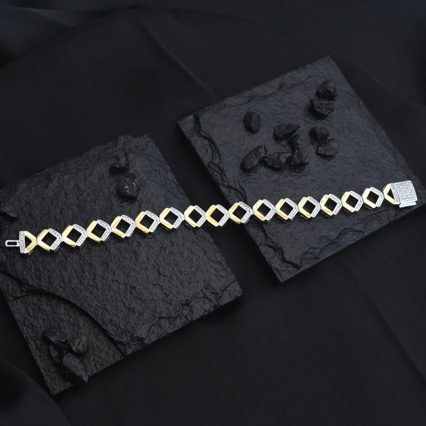 Diamond Loop Silver Bracelet