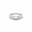Dual-Tone Linear Solitaire Statement Ring